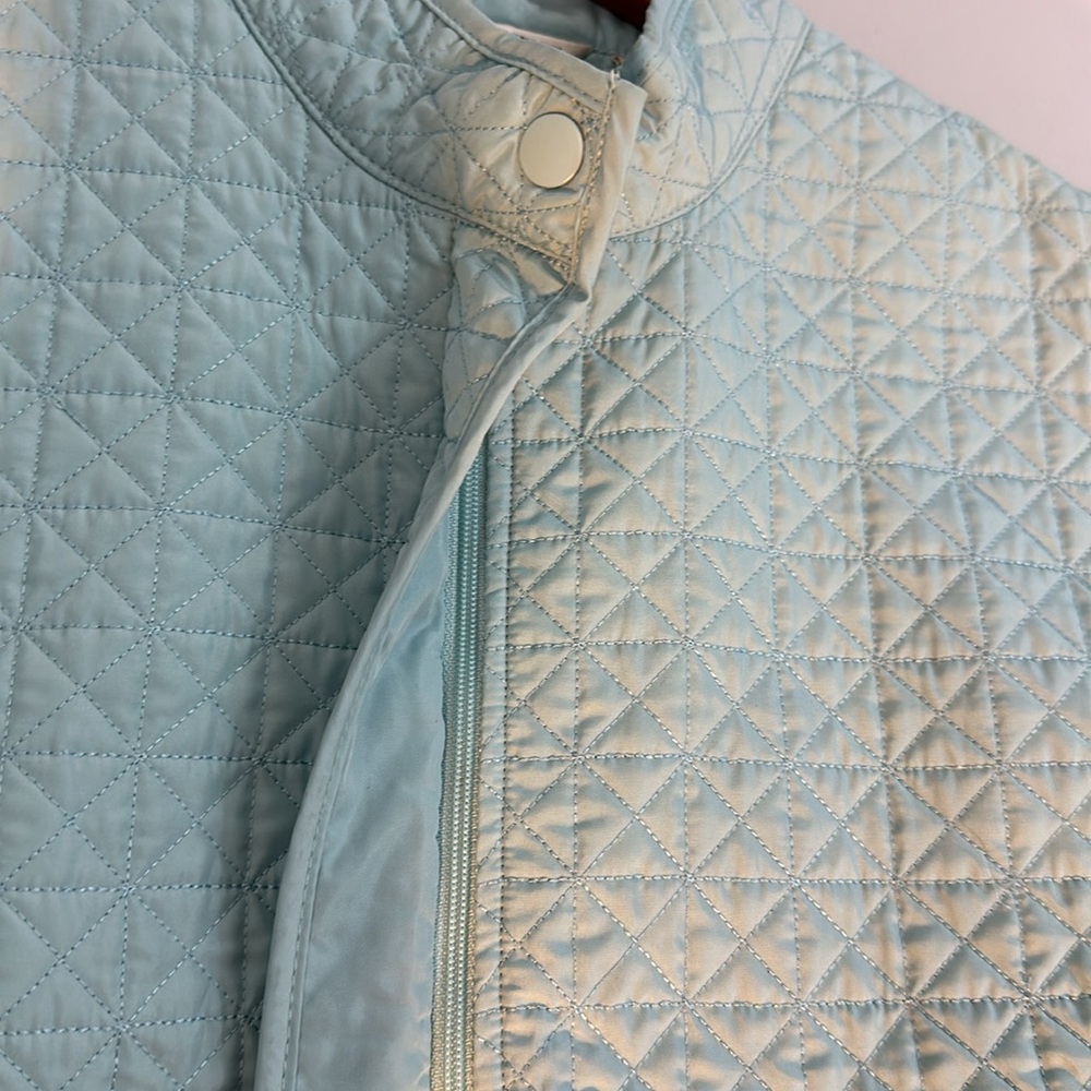 Laura Ashley Blue Quilted Jacket size MP - Picture 5 of 10